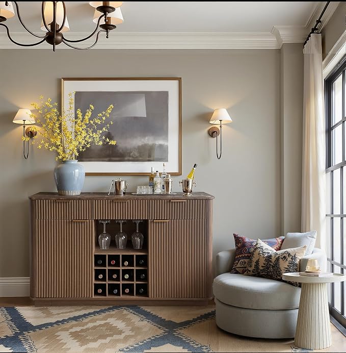 win2win Fluted Sideboard Buffet Cabinet - Image 6
