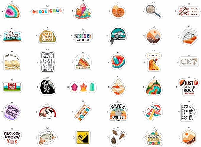 100Pcs Geology Stickers for Water Bottles, Geologist Stickers - Image 3