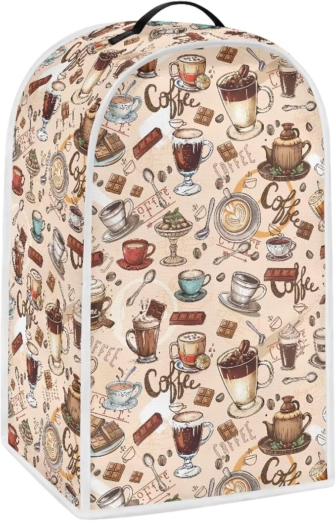Coffee Design Blender Dust Cover, Anti Fingerprint Polyester Stand Mixer or - Image 2