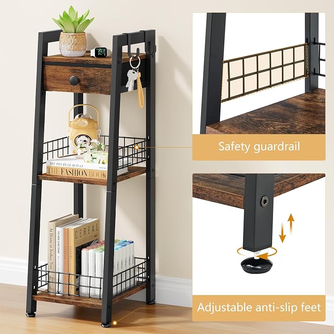 Gewudraw 3-Tier Narrow Ladder Shelf - Image 4