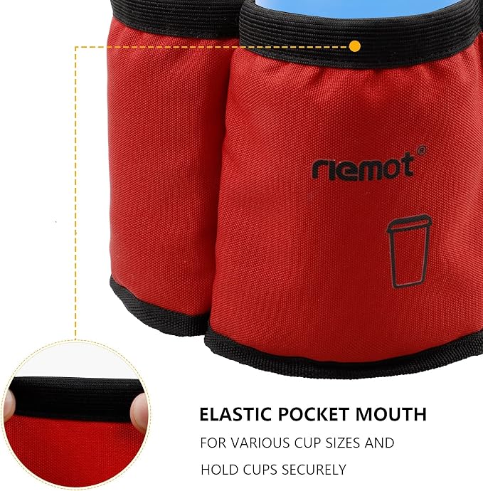 riemot Luggage Travel Cup Holder Free Hand Drink Carrier - Image 5