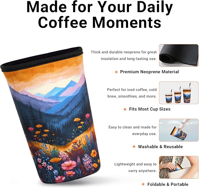 3 Pack Iced Coffee Sleeve Reusable - Image 3