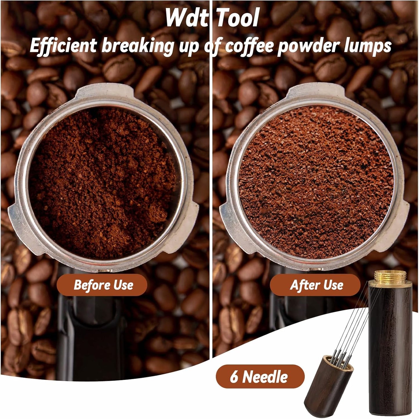 51mm Espresso Tamper, Coffee Tamper Set, 51mm tamper with Wdt Tool, Espresso Tamper Mat, Espresso Dosing Funnel, 51mm Espresso Puck Screen, Espresso Accessories for Espresso Coffee Machine