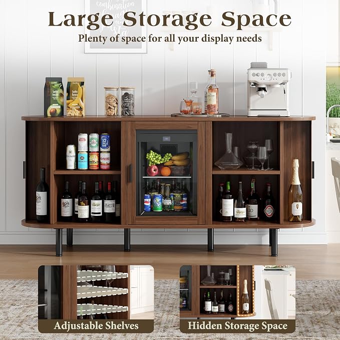 LUXOAK 70" Coffee Bar Cabinet - Image 5