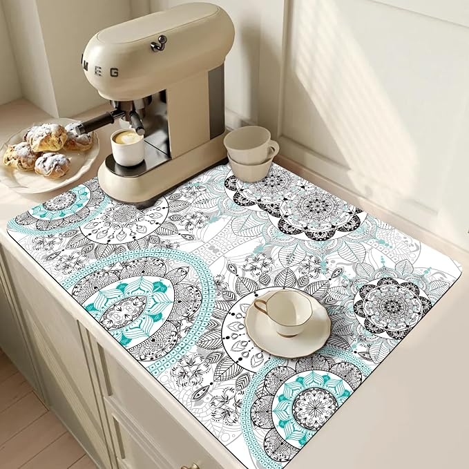 Coffee Mat, Coffee Bar Accessories Fit Under Coffee Maker Espresso Machine by Unknown