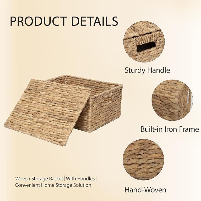 Large Water Hyacinth Storage Basket - Image 7