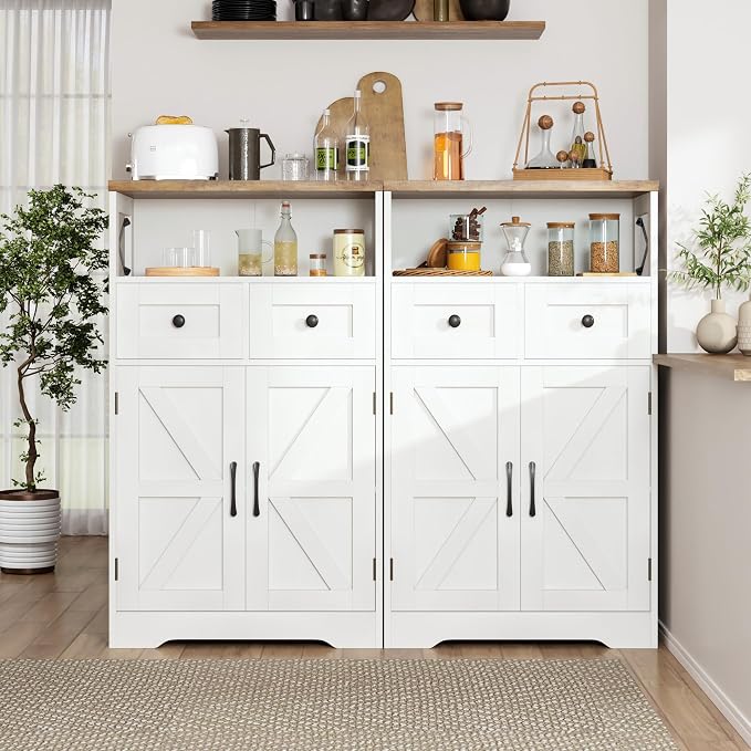 Befrases Farmhouse White Storage Cabinet - Image 4