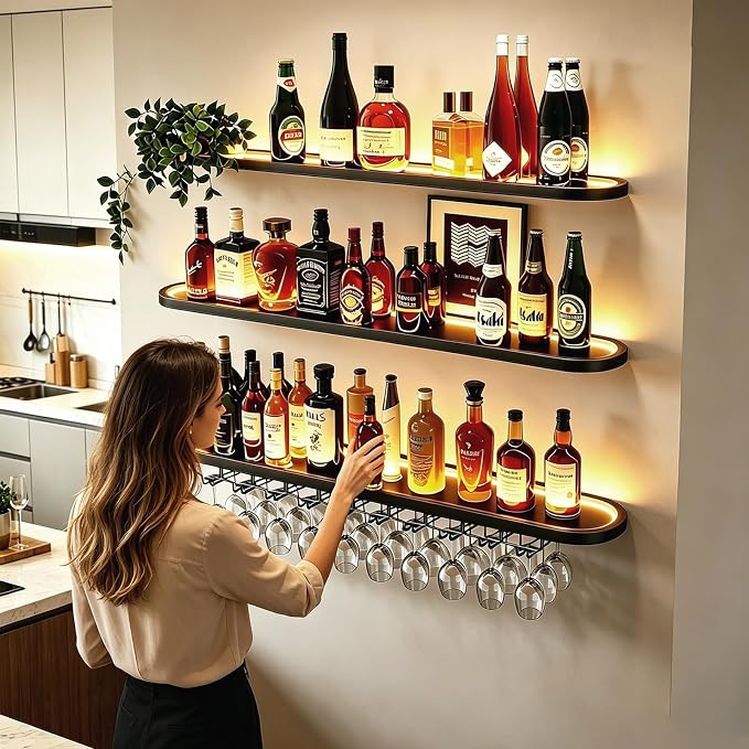 Metal Wall Mount Wine Rack - Image 5