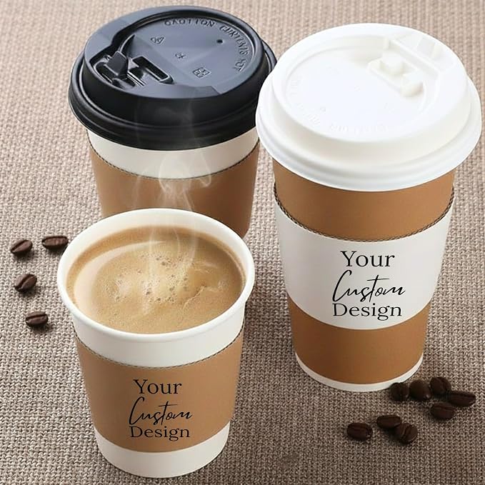Queen of Cards Personalized Kraft Coffee Sleeves Disposable – Hot & Cold Coffee - Image 5