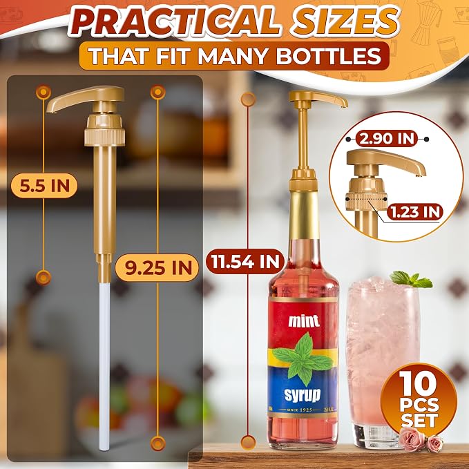 10 Pcs Coffee Syrup Pump Dispenser - Image 4