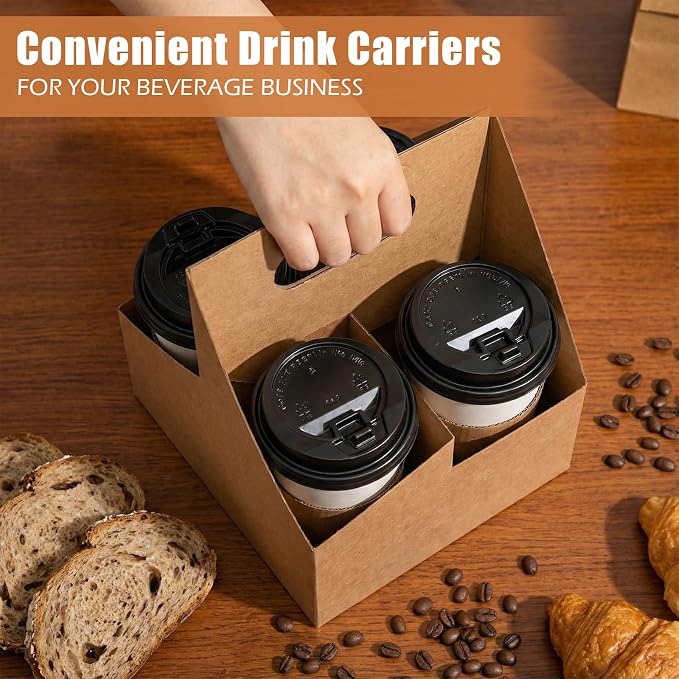 Jetec 50 Pcs 4 Cup Drink Carrier - Image 6