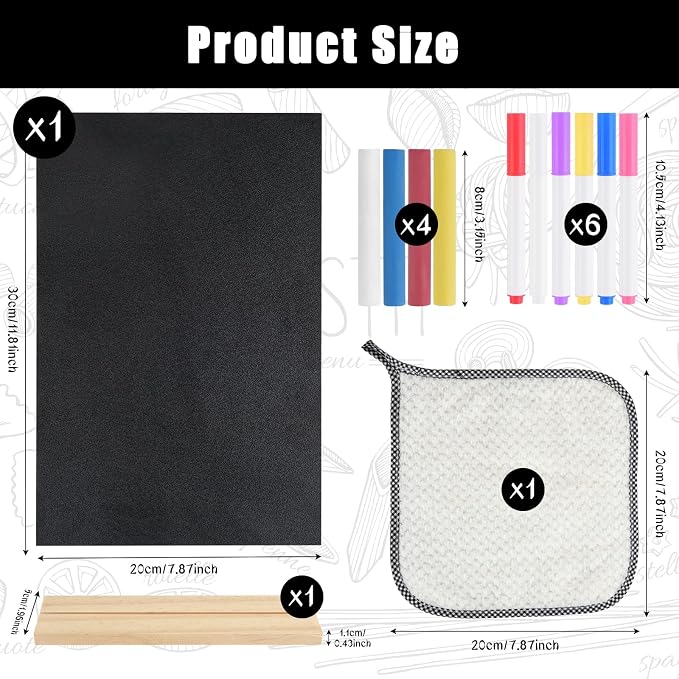1 Pack Chalkboard 8 x 12 inch Tabletop Chalkboard Sign - Image 2