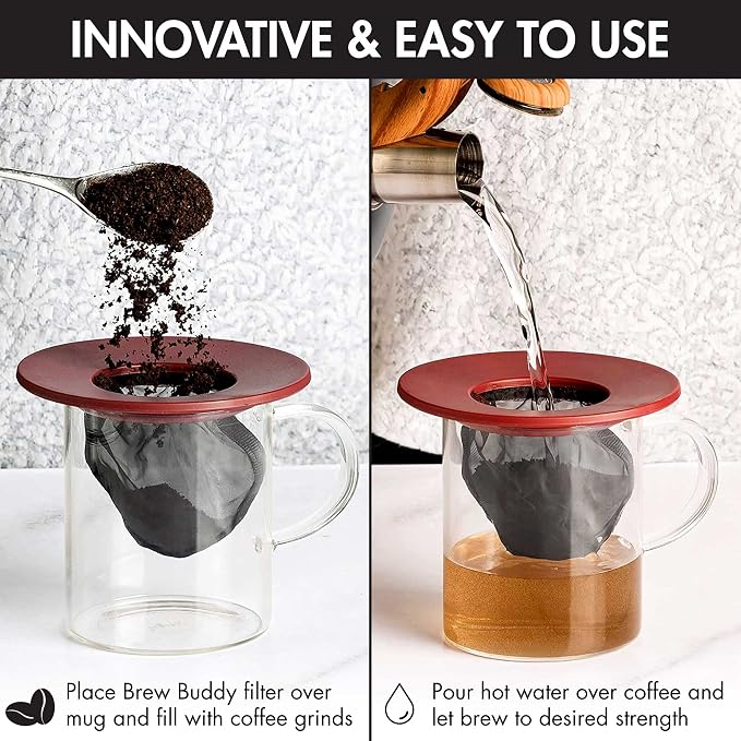 Primula Brew Buddy Portable Pour Over, Reusable Fine Mesh Filter, Dishwasher - Image 3