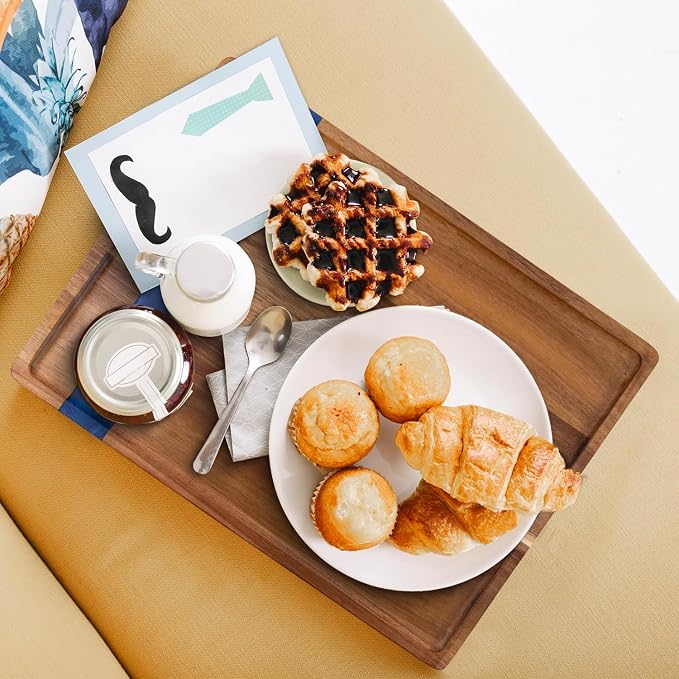 Wooden Tray: Resin Serving Decorative Tray - Image 4