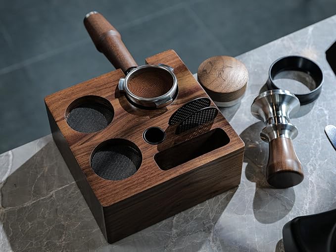 Walnut Espresso Tamping Station 54mm - Image 5