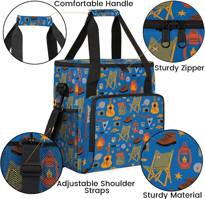 Camping Coffee Maker Travel Bag, Camping Large Carrying Storage Case Insulated - Image 6