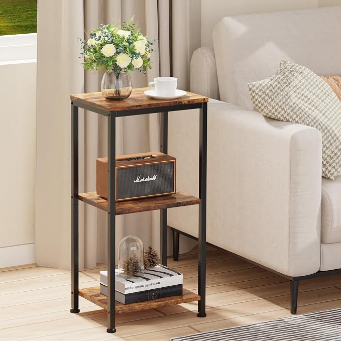 3 Tier End Table, Tall Nightstand - Image 2