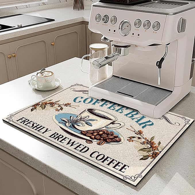 THUYPT Personalized Coffee Mat, Coffee Station Mat Quick Dry, Coffee Spill Mat - Image 7