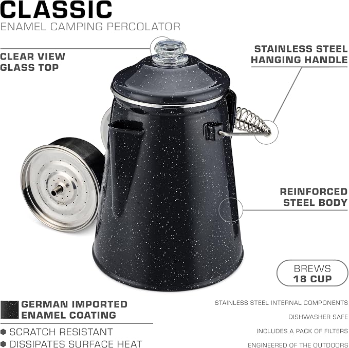 COLETTI Classic Percolator Coffee Pot — The Most Nostalgic Camping Coffee Pot - Image 2