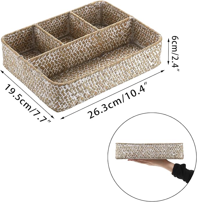 ELLDOO Tea Bag Organizer Tray, Sugar Packet Holder Coffee Pod Storage Condiment - Image 2