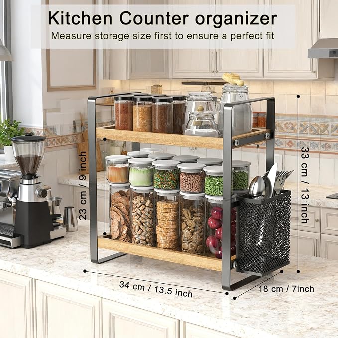 LEMIKKLE 2-Tier Coffee Bar Organizer - Image 2