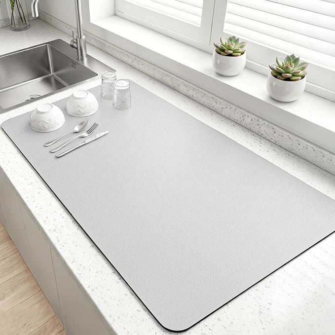 LOPNUR Kitchen Dish Drying Mat, 31.5"x17" Dish Drying Mats by LOPNUR