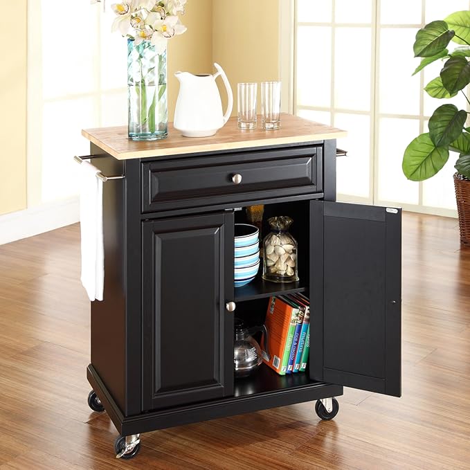 Crosley Furniture Compact Wood Top Small Rolling Cart - Image 6