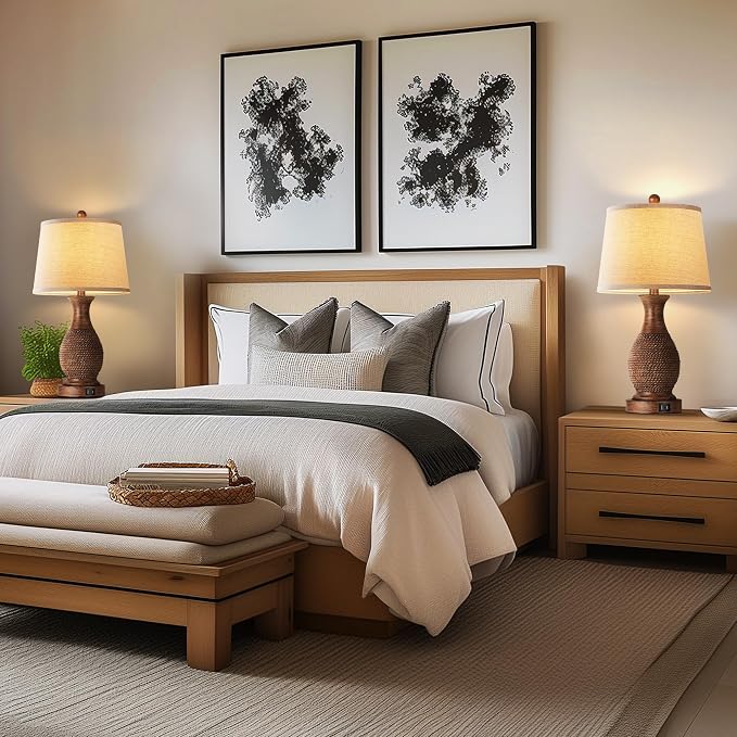 PARTPHONER Table Lamps Set of 2, Bedside Touch Lamp - Image 6
