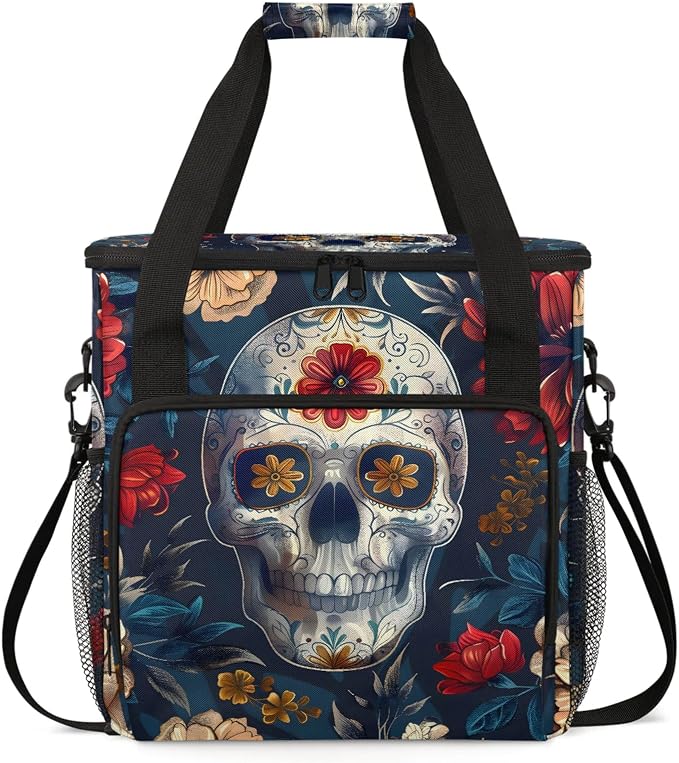 Sugar Skull Skeleton Head Day Of The Dead Coffee Maker Carring Bag, Large by Home