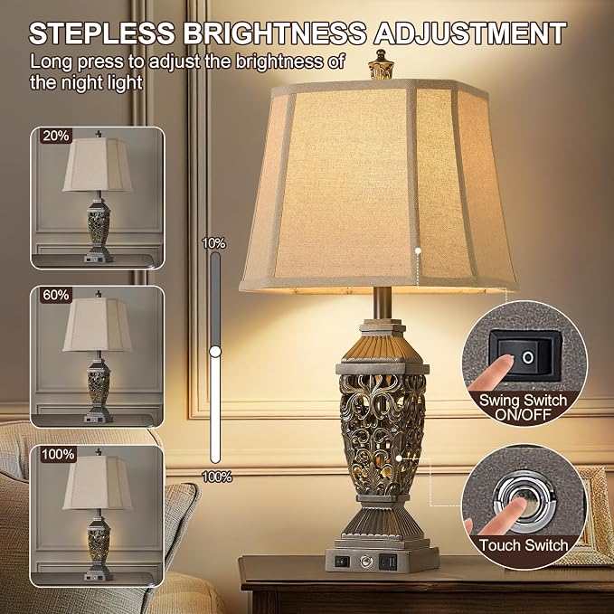 AIDENOEY 27.5“ Farmhouses Table Lamp - Image 4