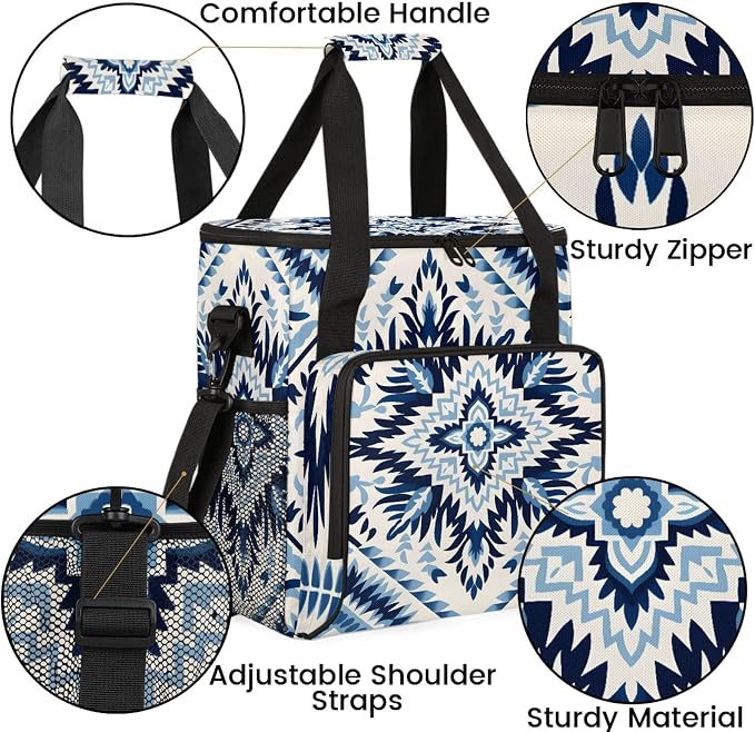 African Ethnic Coffee Maker Carring Bag, Large Insulated Storage Organizer Case - Image 6