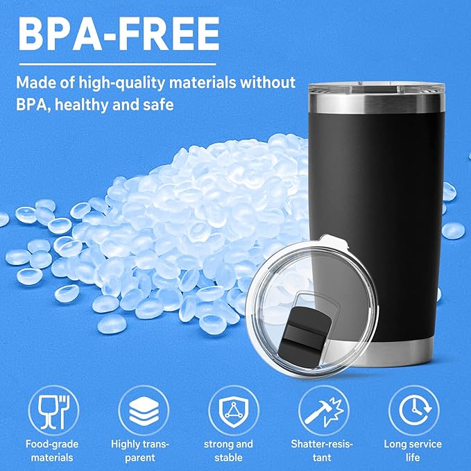 20 oz Tumbler Lid, 2 Pack Magnetic Slider Replacement Lids - Image 4