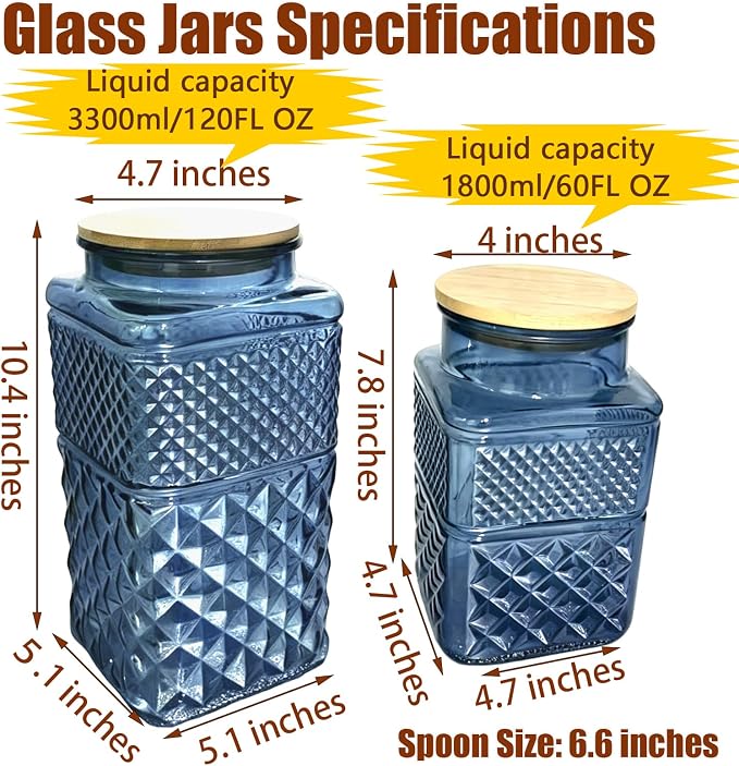 Viovian 60oz Square Glass Jar - Image 2