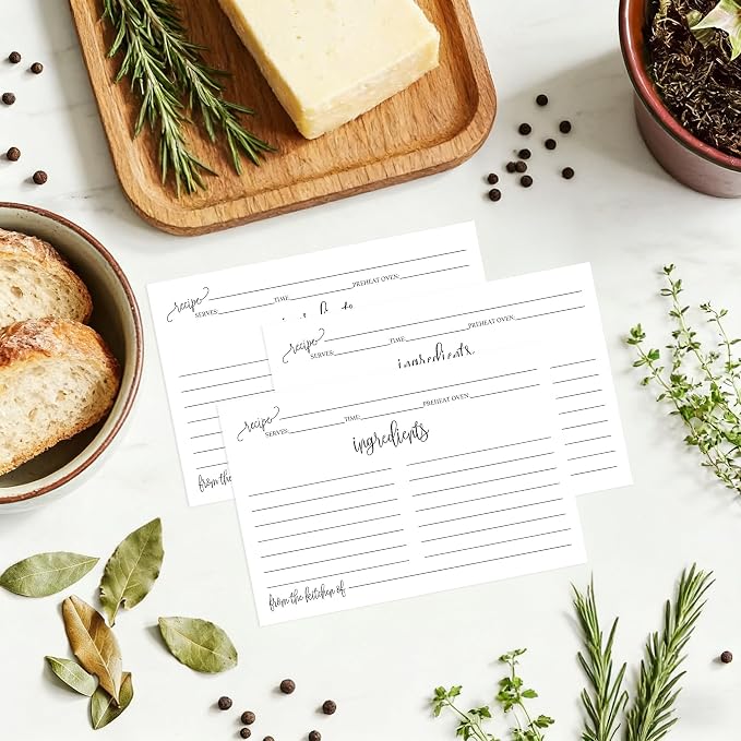 100 Pack 4x6 Recipe Cards Double Sided - Image 2