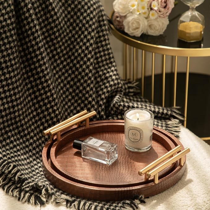 Modern Decorative Serving Tray, Decorative Trays Coffee Table Tray Ottoman - Image 7