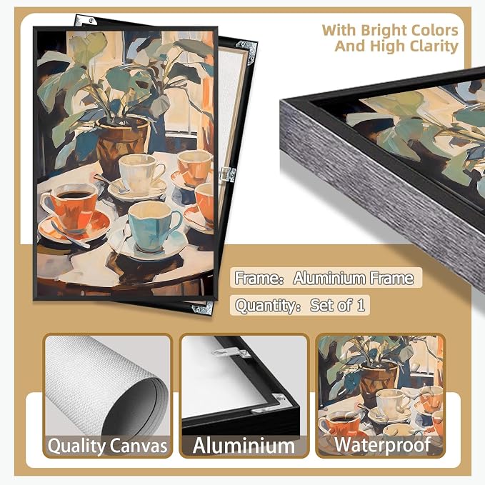 Vintage Coffee Poster Food Wall Art Canvas Cozy Charm Kitchen And Coffee Bar - Image 7