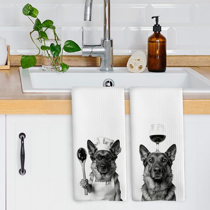 Funny German Shepherd Hand Towels, German Shepherd Gifts - Image 3