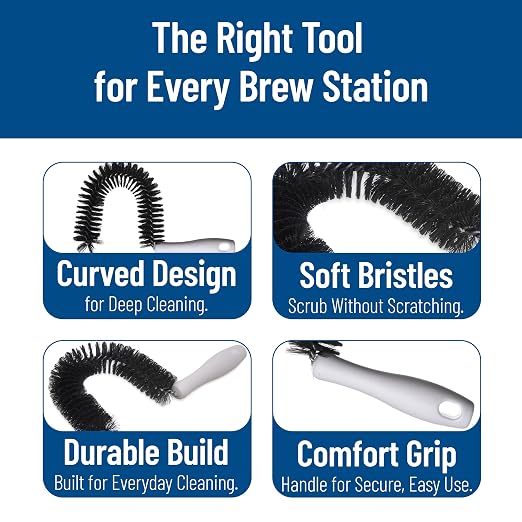 SPARTA Decanter Brush – SKU 4015300 Coffee Pot Brush, Curved Semi-Circular - Image 4