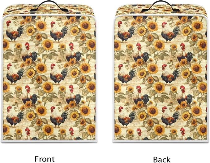 Rooster Sunflower Coffee Machine Dust Cover Compatible - Image 2