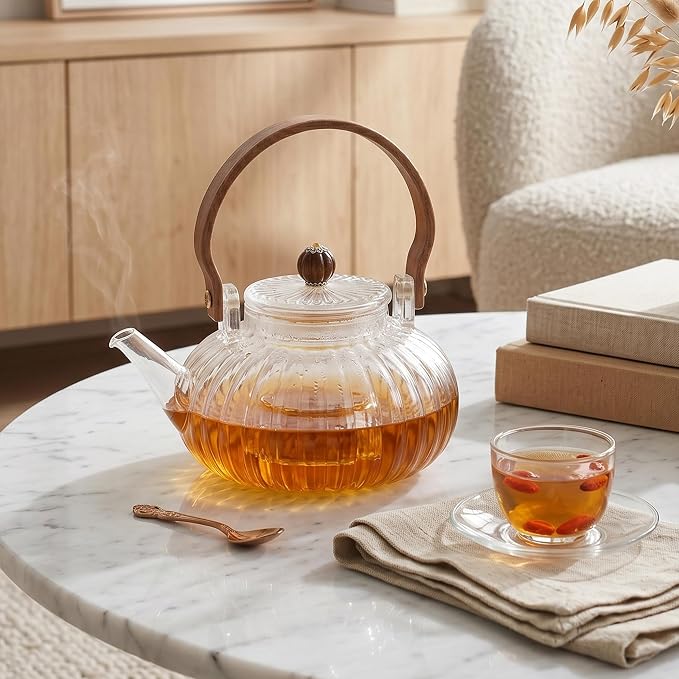 Borosilicate Glass Teapot Stovetop Safe 30 oz/900 ml - Image 4
