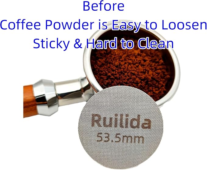 2 Packs Espresso Puck Screen 53.5mm, Reusable 1.7mm Thickness 150μm 316 - Image 3