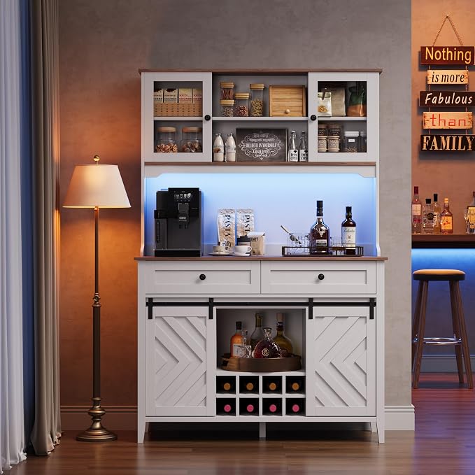 Garvee 72" Farmhosue Bar Cabinet - Image 4