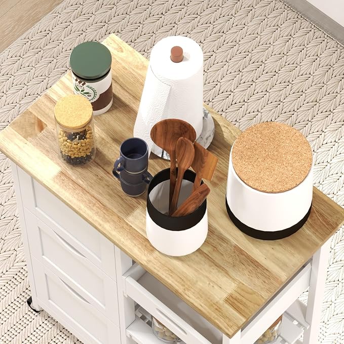 Small Kitchen Island on Wheels - Image 6