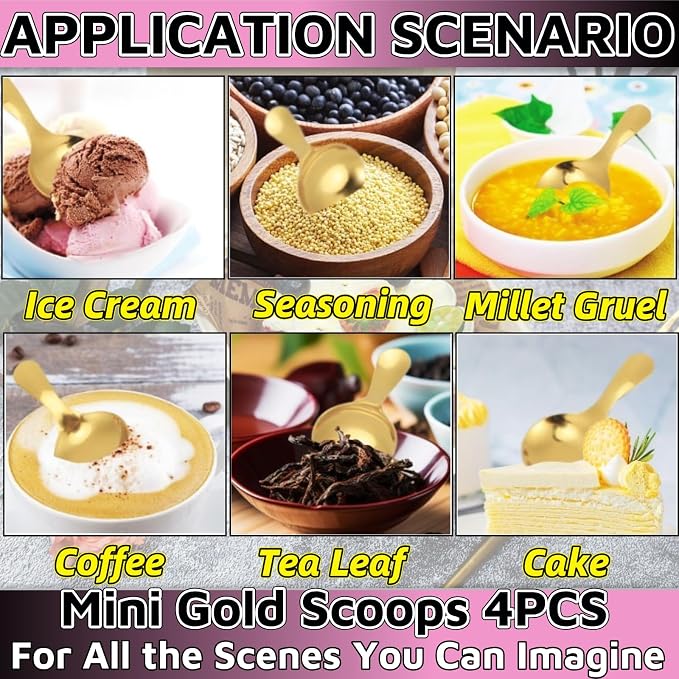 Mini Scoop Spoons 4PCS，Mini Scoops - Image 4
