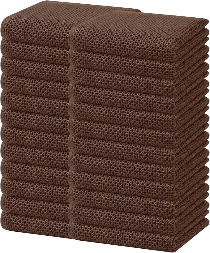 Homaxy 100% Cotton Waffle Weave Kitchen Dish Towels, Ultra Soft Absorbent Quick by Homaxy