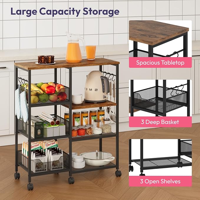 SWTYMIKI Kitchen Island Cart on Wheels - Image 7