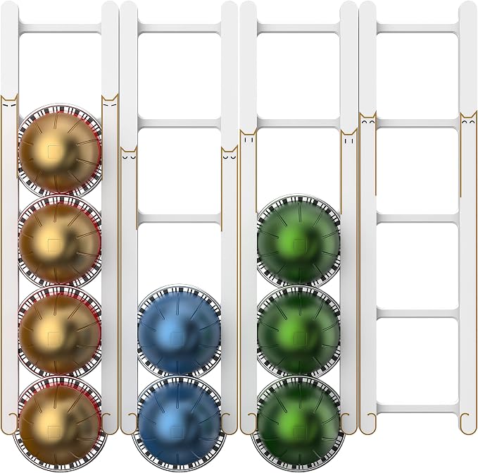 Adhesive Coffee Pod Holder for Nespresso VertuoLine, Holds 20 Capsules by KUSOVILI