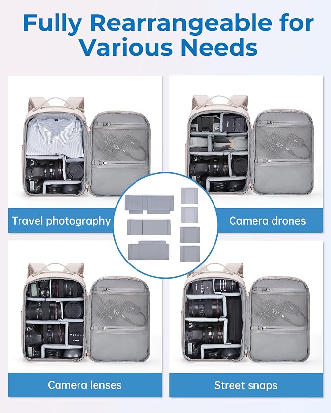 BAGSMART Small Camera Backpack, DSLR SLR Camera Bags - Image 4