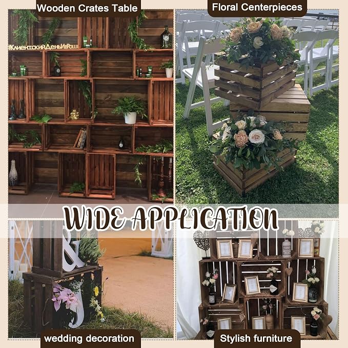 Soaoo 3 Pcs Decorative Nesting Wooden Crates - Image 4