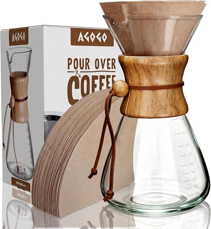 AGOGO Pour Over Coffee Maker Glass by AGOGOOfficial